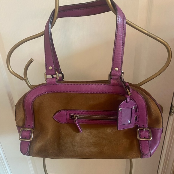 Prada Suede and leather Shoulder Bag - Picture 1 of 16